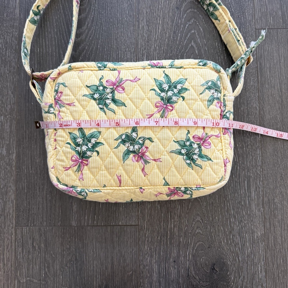 VERA BRADLEY Butter Yellow Hope Floral Lily Shoulder Crossbody Bag Retired Y2K - Picture 5 of 11